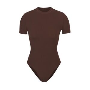 SKIMS Brown Short Sleeve Bodysuit